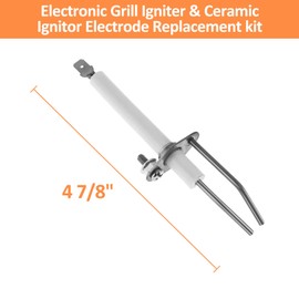 AJinTeby Electronic Grill Igniter & Ceramic Ignitor Electrode Replacement kit with Screws for Viking Grills 008090-000 -2 Pcs Ignition Electrode 4 7/8" (Compatible with Viking 008090)