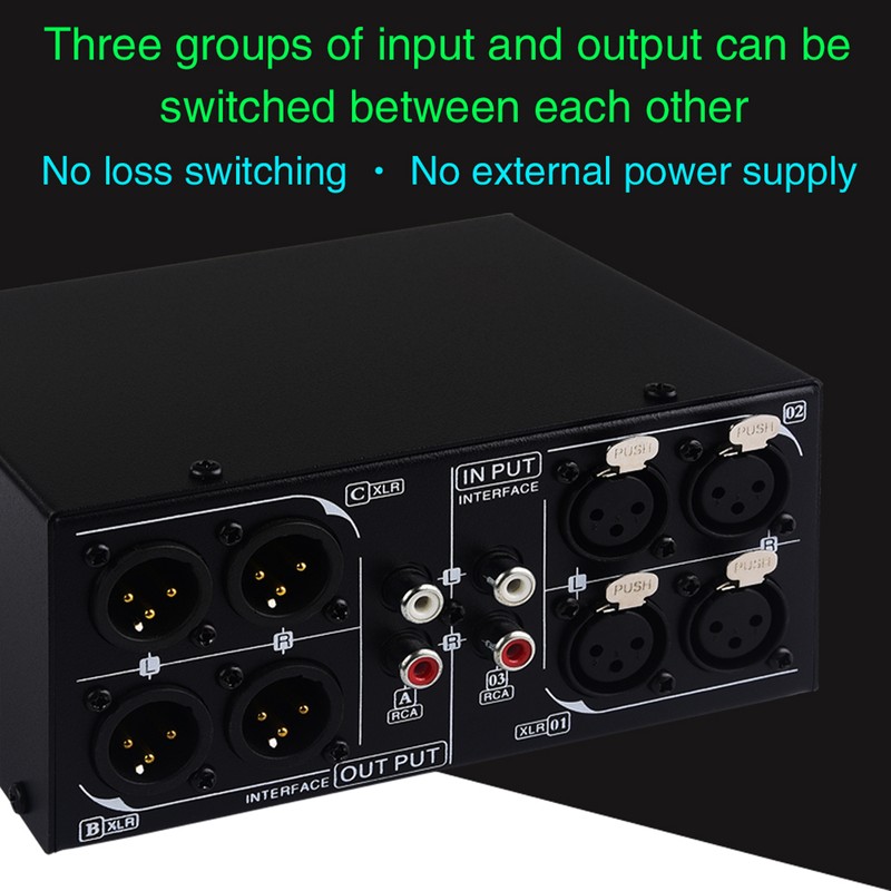 3 Input to 3 Output Fully Balanced XLR Signal Passive