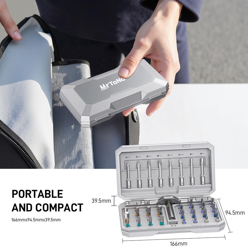 42 in1 Magnetic Screwdriver Set Precision Multi Bit Ratchet T
