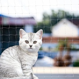 Balcony Net for Pets | Pet Balcony Guard | Child Safety Screen Protection Crib Mesh | Anti-Fall Mesh Cat Safety Fence for Patio, Doorway, Stairs, Gate, Window, Deck