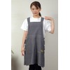 Anes p596 Women's Tunic Type Denim Like Apron, Overalls, Short,