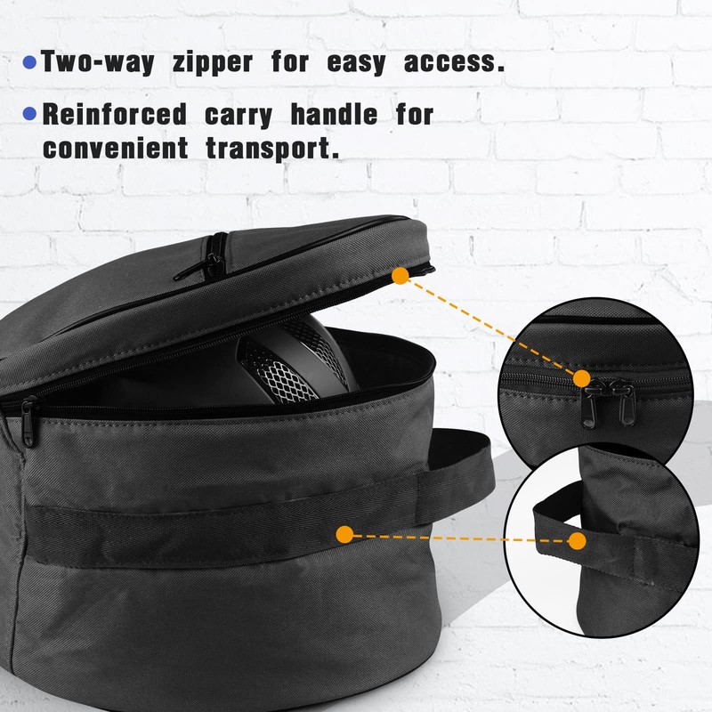 Harrison Howard Motorcycle Helmet Bag - Black - Waterproof -