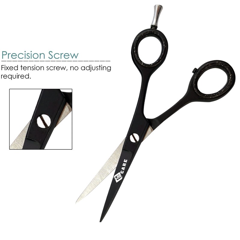 YSCARE Bartschere Haarschere Schnurrbartschere Premium Friseurschere Extra Scharfe Haarschneide Friseurschere