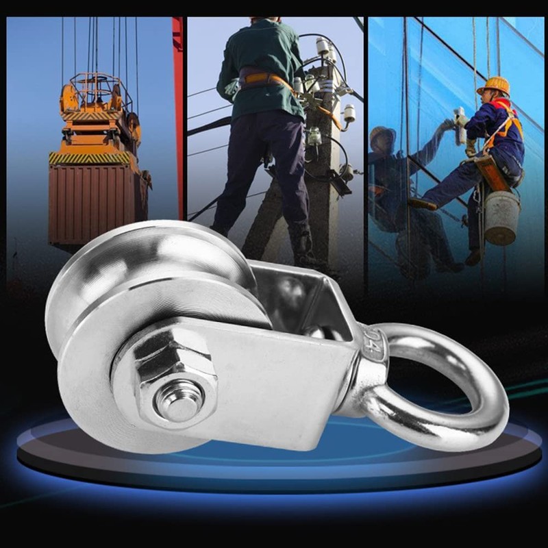 EGV 2in Heavy Duty V-Type Swivel Pulley Wheel with Detachable