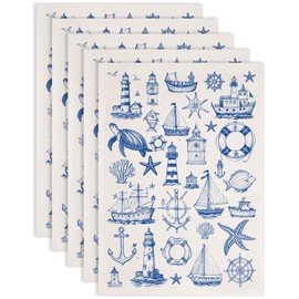 SUPERDANT 5PCS Navigation Underglaze Transfers for Pottery Lighthouse Ship Clay Transfer Paper Ceramic Decals Transfer Stickers for Pottery DIY Handicraft Supplies Waterslide Decal