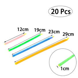 20 Pcs Chip Clips Plastic Bag Sealer Sticks Colorful Food Sealing Clips Fresh-Keeping Sealing Rod for Snack Food Storage (4 Sizes × 5 Pcs)