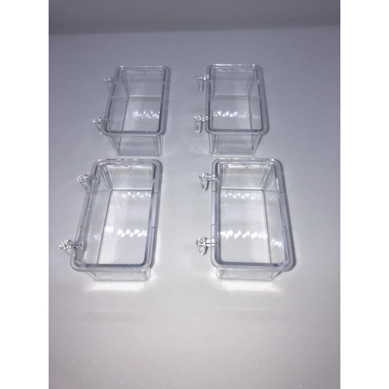 Fit Fly Parakeet Feeder Seed Water Small 3 oz Clear