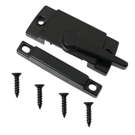 Sliding Sash Lock DGBRSM Black Sliding Window Sash Locks with Mounting Screws for Double Hung Window Latch Lock Security Vinyl Window Sash Lock and Keeper Replacement