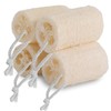 WVacFre 4 er-Pack natürlicher Luffaschwamm, Bio-Luffaschwamm, Bio-Luffa-Schwammbad zum Schrubben in
