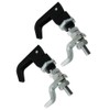 2PCS Black Powder Coated Lift and Turn Compression Latch, Adjustable