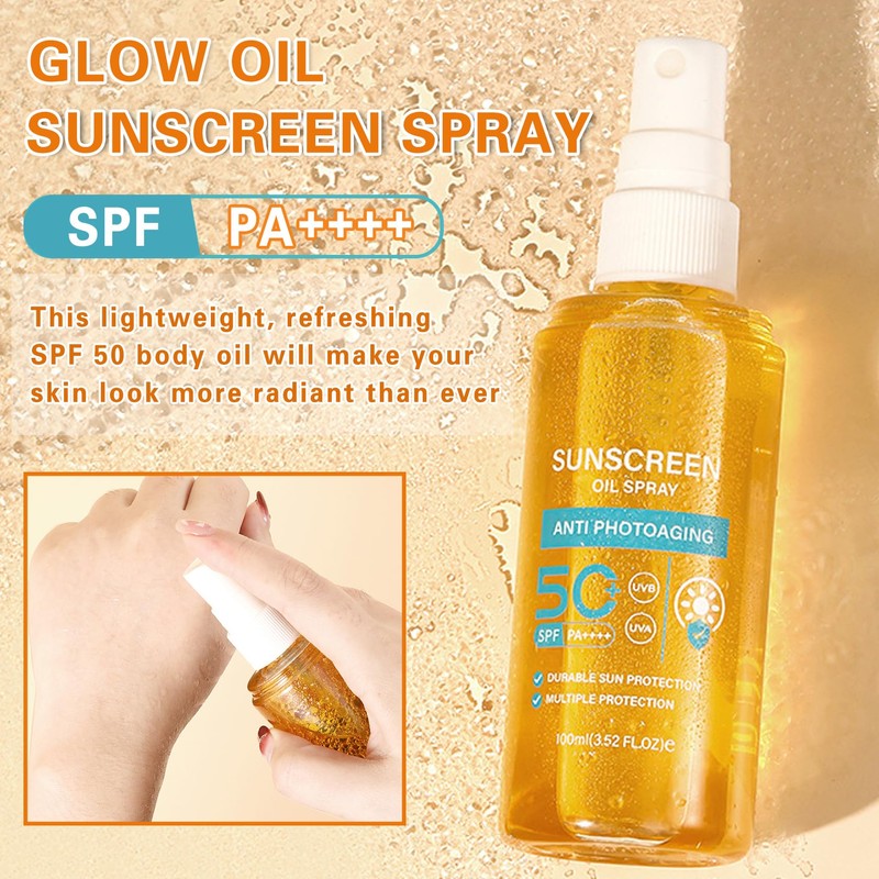 QIUFSSE Sunscreen Oil Body Sunscreen Spray Spf 50 Hydration Glow