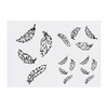 4 x 'Falling Feathers' Temporary Tattoos - Water Resistant, Skin-Safe,
