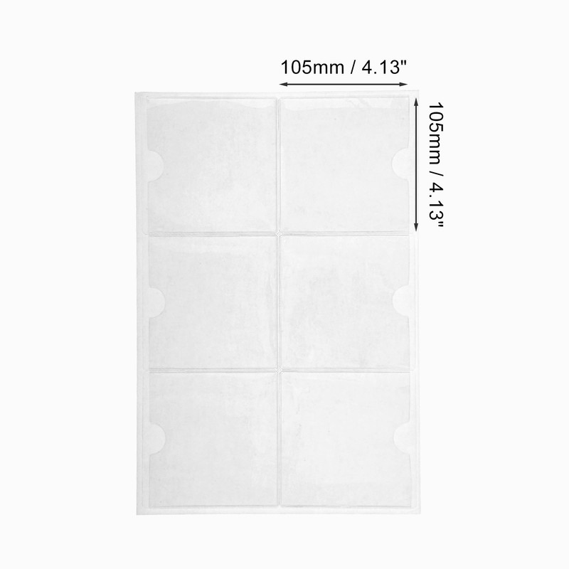 CAPASTEC 30 Clear Index Card Pockets Clear Label Holders 4.13"x4.13"