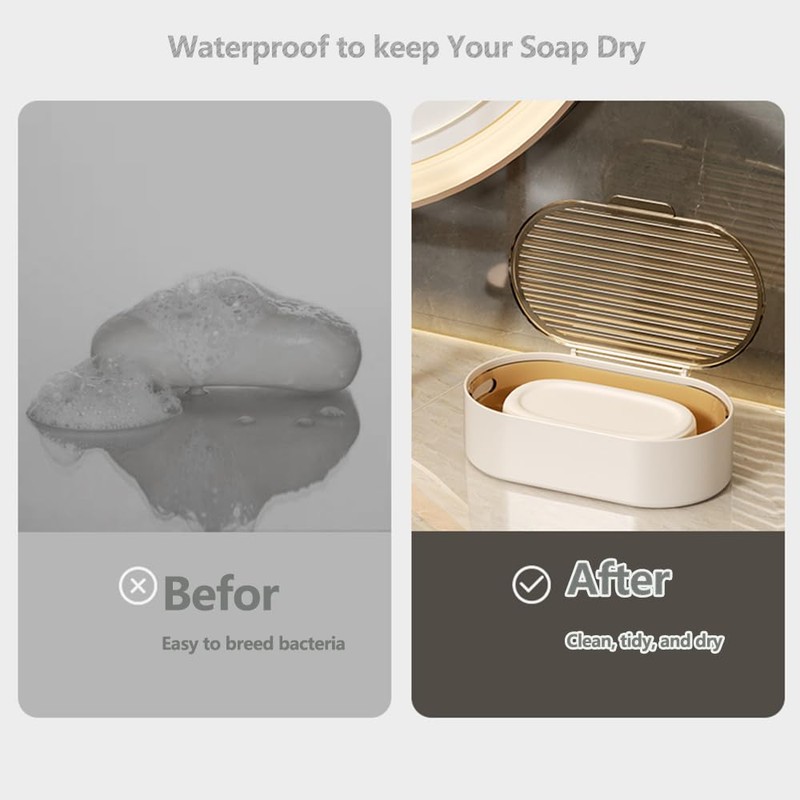 Sbomi Double Layer Removable Soap Dish, Soap Dish with Drain
