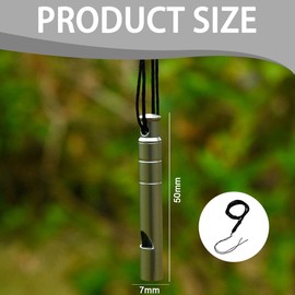 UYVPAER 2Pcs Trillerpfeife Laut Notfall, Signalpfeife Titanium Rostfrei Mit Innovativem Doppelloch-System 120Db Alarm Geschliffenes Mundstück Kompakt Outdoor Camping Wandern Notfall Für Sportl