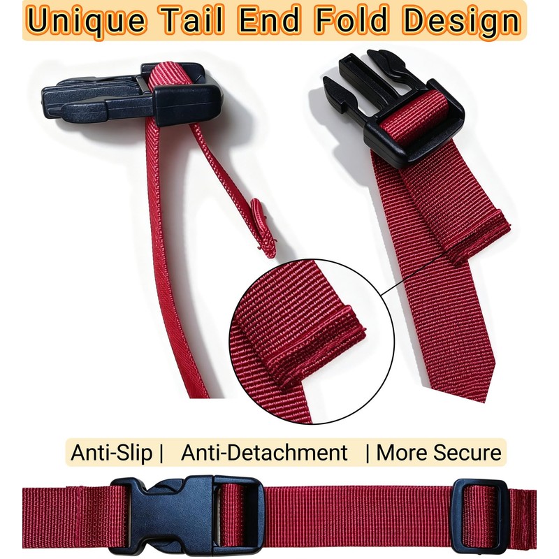 6 Pack 1" x 96" Boat Cover Tie Down Straps