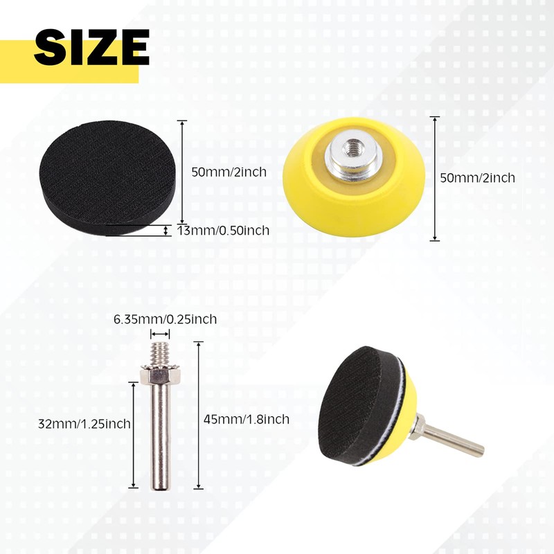 SPEEDWOX 5 Packs 2 Inch Hook and Loop Sanding Discs