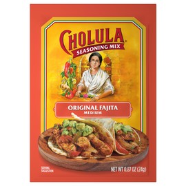 Cholula Seasoning Mix, Original Fajita, Medium Heat, For Chicken, Steak, Shrimp & Veggie Fajitas, 0.87 oz (Pack of 12)