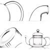 Unbranded "Glass Teapot Stovetop Safe-Clear Teapot with Removable Infuser-Loose 20.4oz