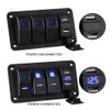 Switch Panel, Waterproof, Boat Switch, 3 Rungs, Car, Boat, Marine,