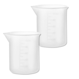 2pcs 100ml Graduated Beaker Clear Plastic Measuring Cup,Multipurpose Transparent Lab Graduated Beakers,Transparent Measuring Scale Markings Lab Graduated Beakers for Baking Lab Kitchen Measure Tool