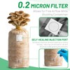 GREANER Mushroom Grow Bags 6 Mil, 8"x5"x20" Thick Autoclave Spawn