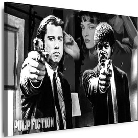 Myartstyle - Pulp Fiction Pictures 80 x 60 cm Canvas Pictures XXL - 1-Piece Wall Pictures Film Popular Movies Art Prints w-P-2020-02