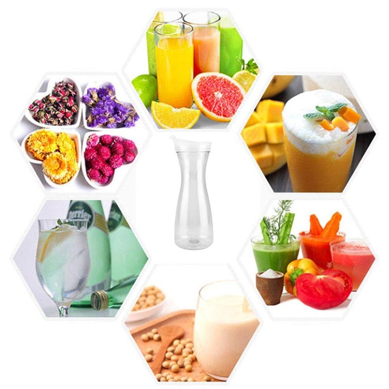 Juice Bottle, Acrylic Transparent Water Jug, Ice Cold Juice, Milk