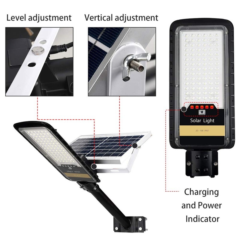 RuoKid Solar Street Lights Outdoor Lamp, 16000lm IP67 Waterproof Light