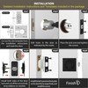 Malimali Pocket Door Lock with Key, Matte Black Pocket Door