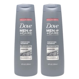 Dove Men+Care Fortifying Charcoal Shampoo, 12 oz, (Pack of 2)