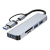 Operitacx USB Hub Multi Port Adapter USB Splitter with Card