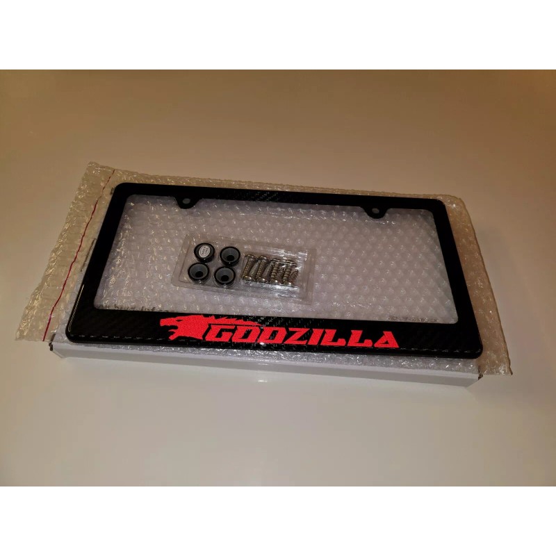 Godzilla GTR (Red) Godzilla GTR 100% Carbon Fiber License Plate