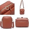 Crossbody Leather Bag, Large Capacity Anti-Theft Vintage Bag, Multi-slot Bag