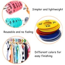 YianBestja Round Clothes Hanger Divider Clothing Rack Size Divider Clothes Rail Size Finder Clothes Rack for Wardrobe Clothing Shop (40 Pieces Hanger Divider)
