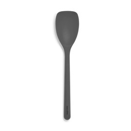 GreenPan Silicone Sauté Spoon, Mixing Stirring Serving, Cooking Kitchen Utensil, Flexible Rubber Nonstick Cookware, Rigid Steel Core, Heat-Resistant, Anti-Slip Handle, BPA-Free, Dishwasher Safe, Gray
