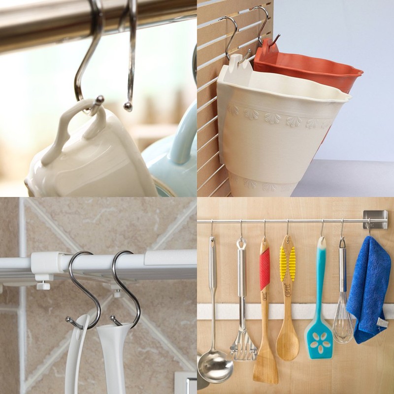 SENHAI 20 Pack S-Hooks of Stainless Steel, Rust-free & Corrosion-free,