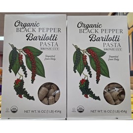 Trader Joe Organic Black Pepper Barilotti Pasta Bronze Cut 16oz 454g (Two Boxes)