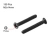 sourcing map Pack of 150 Phillips Flat Head Screws M2