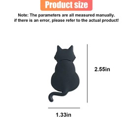 ZIMISI 3D Cat Metal Car Sticker Decal, Cute Animal Vehicle Bumper Badge Sticker, Universal Waterproof Automotive Exterior Decoration Emblem Accessory for SUV, Truck, Motorcycle (Black)