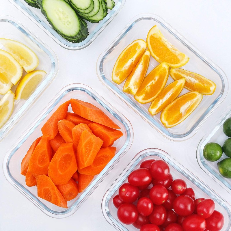 M MCIRCO 10-Pack,22 Oz Glass Meal Prep Containers,Glass Food Storage