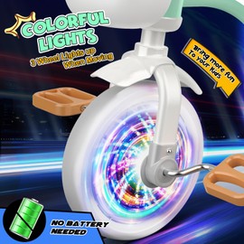 Kkdi Toddler Tricycle for 1-3 3-5 Year Olds, 2 3 4 5 Year Old Boys Girls Xmas​ Birthday Gifts, Toddler Toys Baby Bike, Outdoor Toys for Ages 2-4, 4-Level Adjustable Seat, 3 Colorful Lighting Wheels