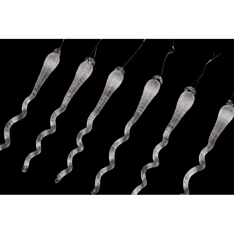 Toyland® Pack Of 6 - 15cm Glass Frosted Icicle Decorations