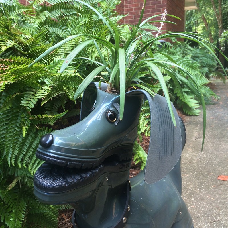 Boot Buddies 23 in. Sophie The Dog Sculpture & Planter