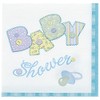 PACK 16 2 PLY BABY BLUE STITCHING NAPKINS