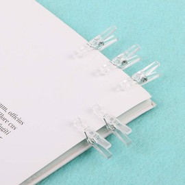 SUCHUANGUANG Pack of 20 Plastic Spring Clips Transparent Clothes Pegs Stage Background Photo Craft Wall Decoration Plastic