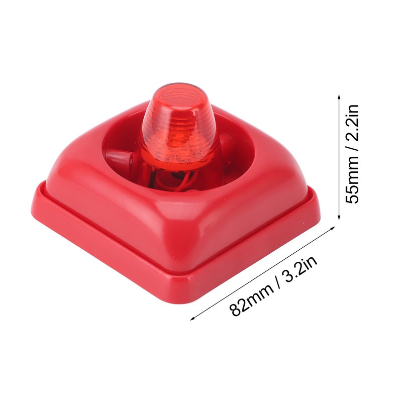 Visual and Acoustic Alarm with 3 Tone Modes, LED Flashing