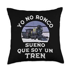 Ropa Para Amantes Del Tren para Adultos y Niños Yo No Ronco Sueño Que Soy Un para Amantes del Tren Throw Pillow, 18x18, Multicolor