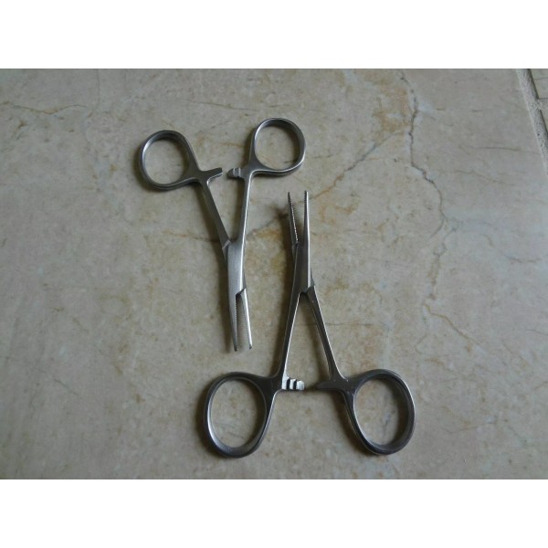 TM 2pieces ASRTD MOSQUITO HEMOSTAT LOCKING FORCEPS CVD/STR 3.5" Brand