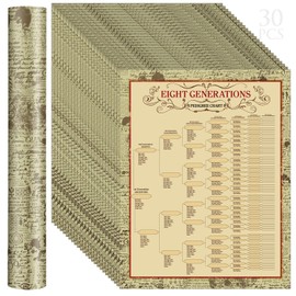 Sinload 30 Pcs Family Tree Charts to Fill in Genealogy Charts 8 Generation 255 Name Spaces Genealogy Organizer Pedigree Charts for Genealogy Ancestry Family History Reunions Lineage, 17 x 22 Inch